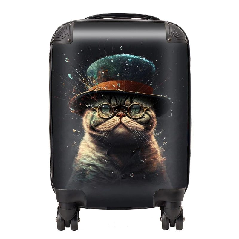 Image of Warren Reed - Designer Shorthair Cat Splashart Suitcase Size: Medium Multicolor Unisex Medium