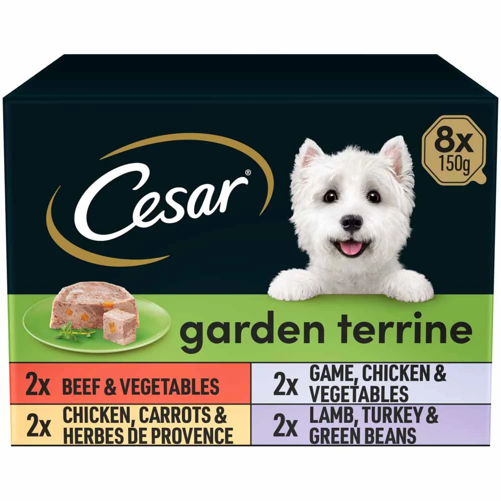 Image of Cesar Garden Terrine Selection Dog Food Trays 8 x 150g