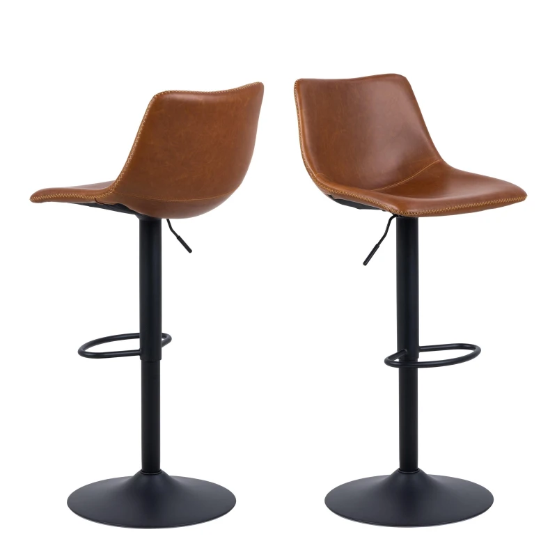 Image of Furniture To Go I_Oregon Single Bar Stool in Brown One supplied Brown Unisex