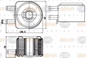 Image of x1 Behr Heat Exchanger 8MO376783-791 Genuine replacement part for Car Made in CN
