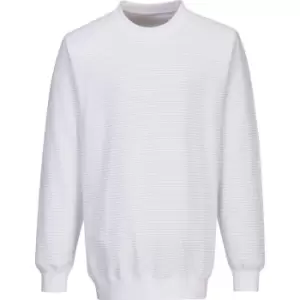 Image of Portwest Anti Static ESD Sweatshirt White S
