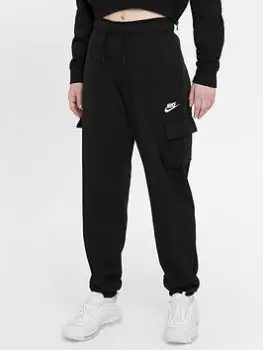 Image of Nike NSW Essential Fleece Cargo Pants - Black Size M Women