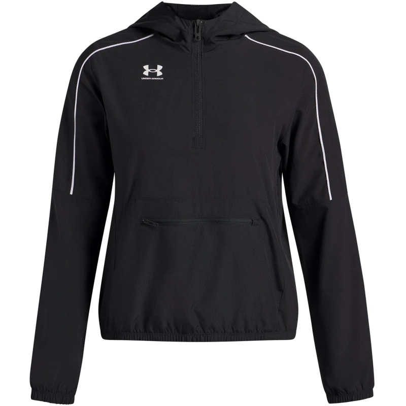 Image of Under Armour Womens Challenger Waterproof Rain Anorak Black female 8 (XS)