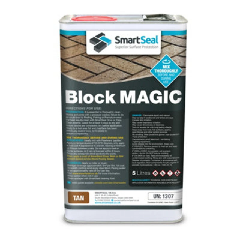 Image of Smartseal Block Magic, Tan (5L) - Block Paving Sealer - Superior To Concrete Paint, Brown 5.061E+12