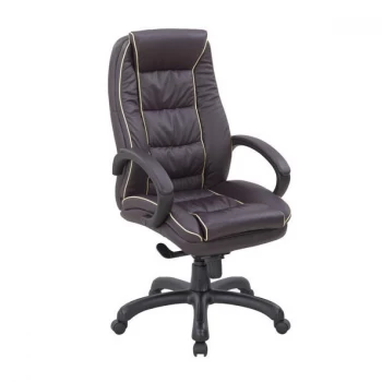 Image of Truro Leather Office Chair - Burgundy