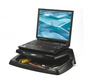 Image of Q Connect Laptop & LCD Monitor Stand - Black