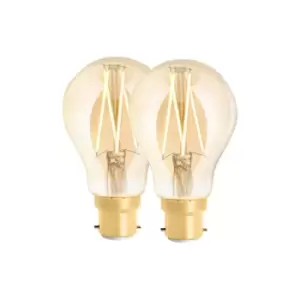 Image of 4lite WiZ Connect A60 Amber WiFi LED Smart Bulb - Bayonet B22, 2 Pack