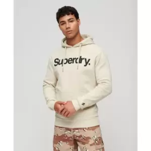 Image of Core Logo Print Classic Hoodie in Cotton