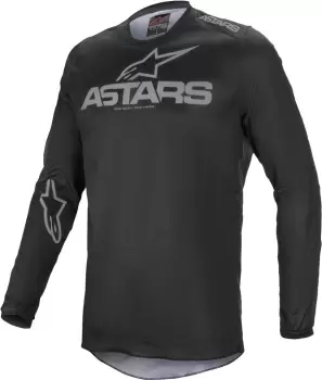 Image of Alpinestars Fluid Graphite Motocross Jersey, black-grey Size M black-grey, Size M
