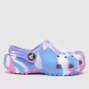 Image of Crocs Multi Classic Clog Marble Girls Toddler Sandals