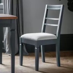 Image of Gallery Interiors Set of 2 Bronte of Dining Chairs in Storm Blue