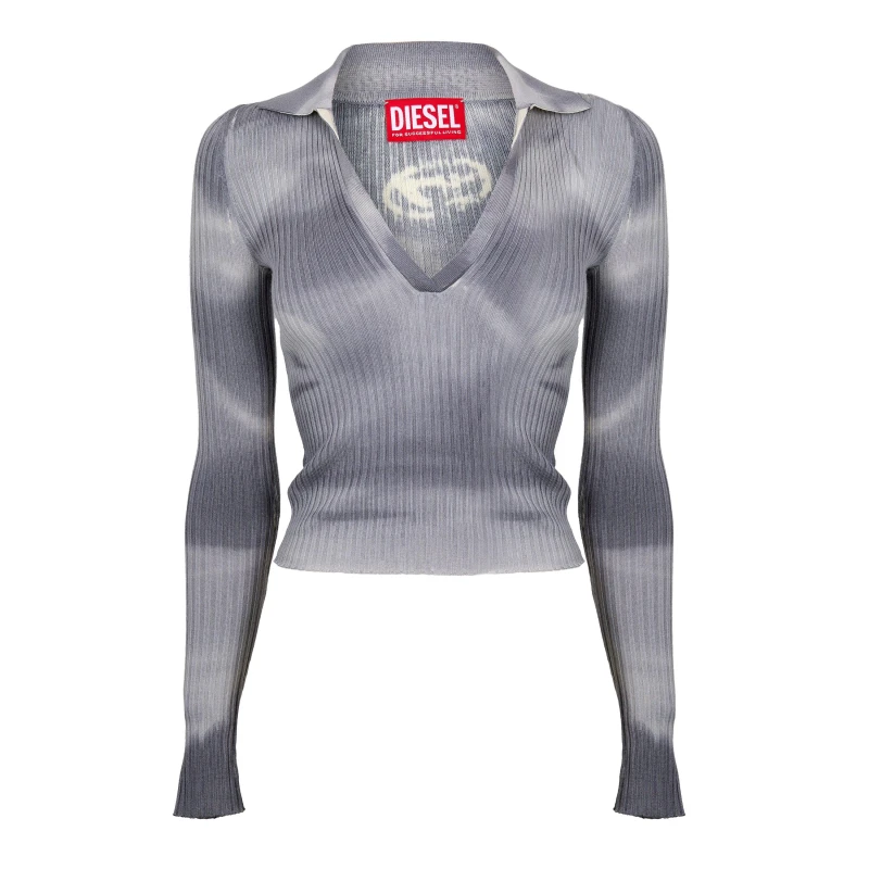 Image of Diesel Womens Briana Maglia Knitted Top Grey female 6