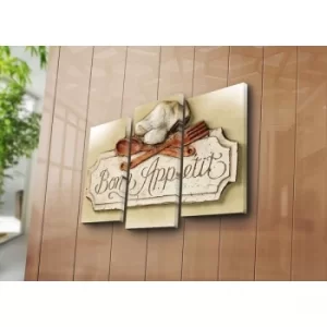 Image of 3PATK-35 Multicolor Decorative Canvas Painting (3 Pieces)