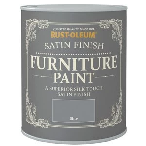 Image of Rust-Oleum Slate Satin Furniture Paint 125ml