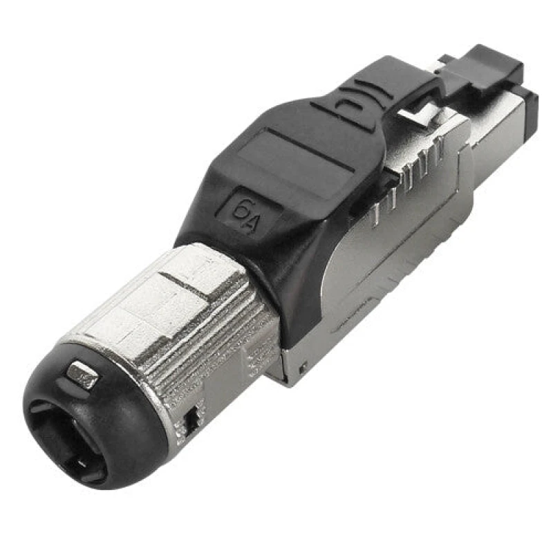 Image of Cablenet Cablenet Cat6a RJ45 FTP Field Termination Plug with Black Latch 22-2200