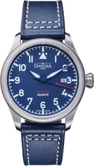 Image of Davosa Watch Aviator Quartz Blue