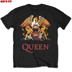 Image of Queen - Classic Crest Kids 3 - 4 Years T-Shirt - Black