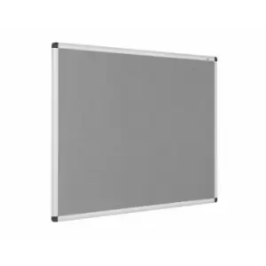 Image of Metroplan Eco-Colour Aluminium Framed Flame Resistant Noticeboard 600 x 900mm, Grey