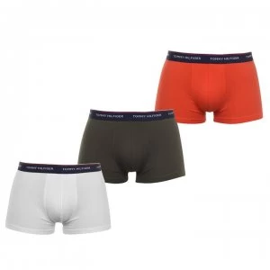 Image of Tommy Bodywear 3 Pack Premium Essential Trunks - Grape/Fi/Wht