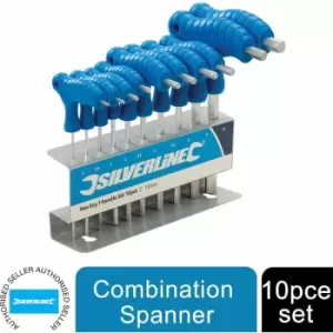 Image of Silverline Hex Key T-Handle Set 10pce Tools Set 2 - 10mm 323710