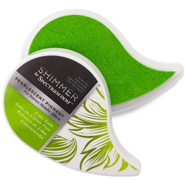 Image of Crafter's Companion Spectrum Noir Shimmer Pearl Pigment Ink Pad Green Lime Soda