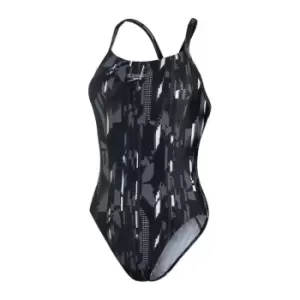 Image of Speedo Open Back Swimsuit Womens - Black