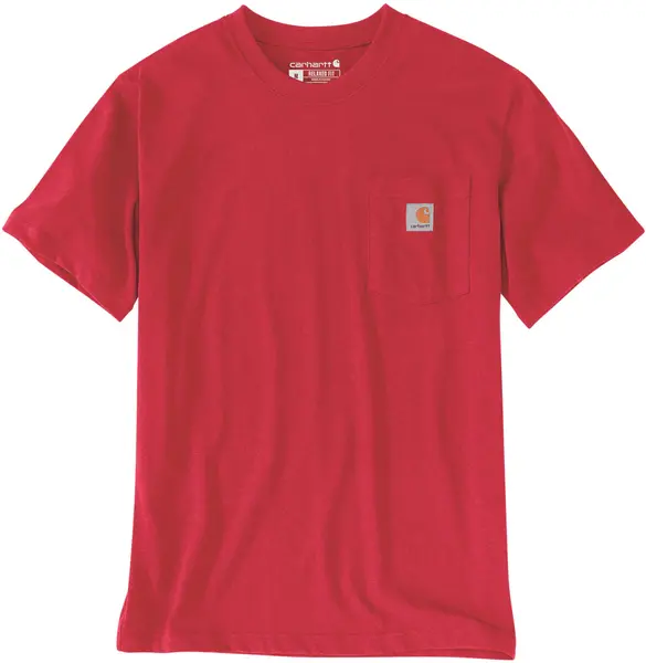 Image of Carhartt Relaxed Fit Heavyweight K87 Pocket T-Shirt, red, Size L