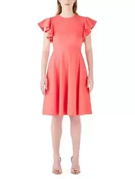 Image of Kate Spade New York Flutter Sleeve Ponte Dress - Pink