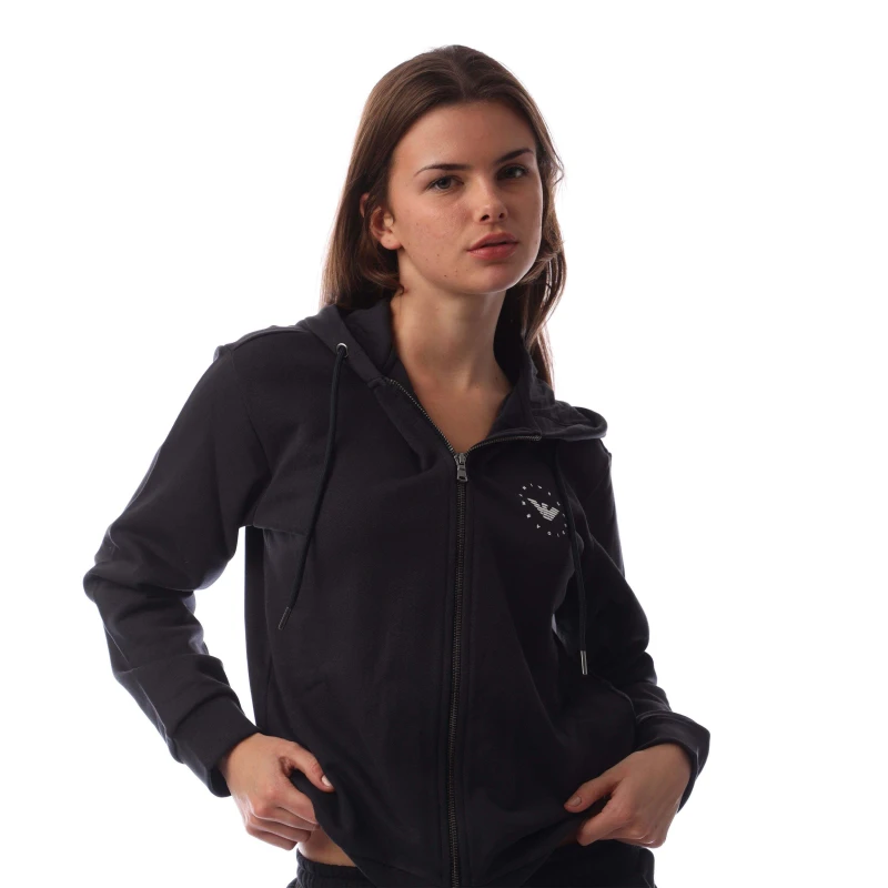 Image of Emporio Armani Full-Zip Hoodie Navy female M