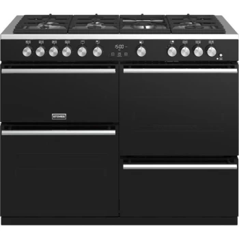 Image of Stoves Precision DX S1100G 110cm Gas Range Cooker with Electric Grill - Black - A/A/A Rated