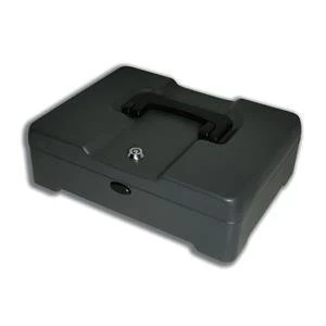 Image of Original Cash Manager Security Box with 8 Compartments and Coin Counter Tray Mercury