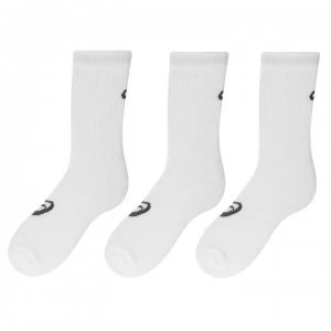 Image of Asics Crew Socks 3 Pack Junior Boys - White