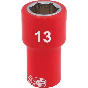 Image of Draper 1/4" Drive VDE Fully Insulated Hexagon Socket Metric 1/4" 13mm