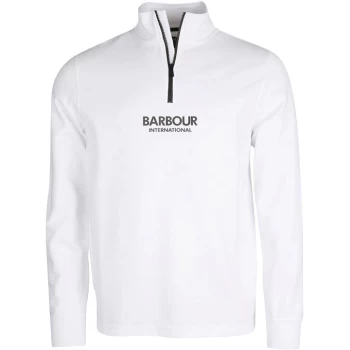 Image of Barbour International Transmission Half Zip Sweatshirt - White