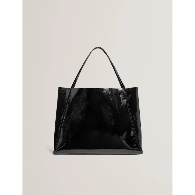 Image of Ted Baker Womens PU Slouch Tote Bag Black female One Size