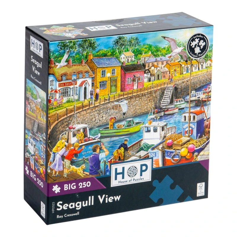 Image of The House Of Puzzles Seagull View, BIG 250 Piece Jigsaw Puzzle Multicolor Unisex