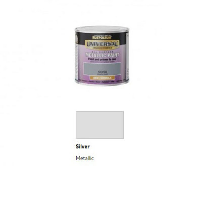 Image of Rust-Oleum Silver Universal Metallic All-Surface Paint 250ml