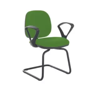 Image of Dams MTO Jota Fabric Visitors Chair with Fixed Arms - Madura Green