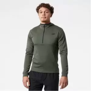 Image of New Balance Tenacity quarter Zip Hooded Top - Green