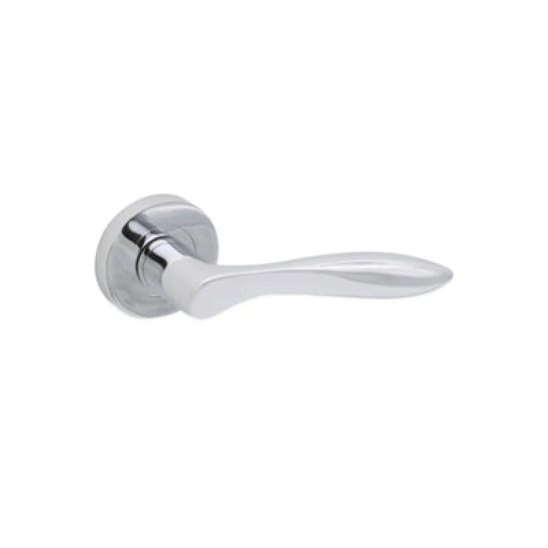 Image of Spira Brass Pearle Lever Door Handle Polished Chrome