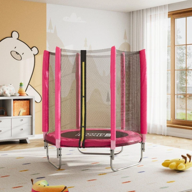 Image of LIFE IDEAS SPORT Outdoor Trampoline with Safety Enclosure Red unisex One Size