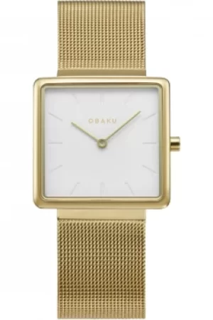 Image of Obaku Kvadrat Gold Watch V236LXGIMG
