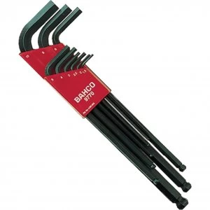 Image of Bahco 9 Piece Ball End Hexagon Allen Key Set Metric