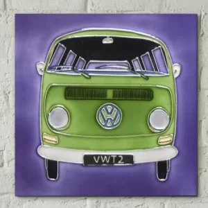 Image of Green Campervan 8 x 8 Tile