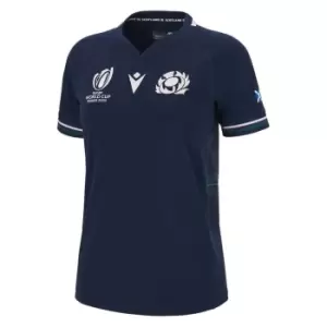 Image of Macron Scotland Rugby Home Shirt 2023 2024 Womens - Blue