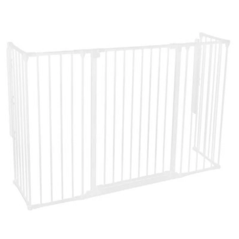 Image of Safetots Extra Tall Multi Panel Fire Surround, 51Cm Deep X 164Cm Wide, White, 105Cm High, Baby And Toddler Fire Guard