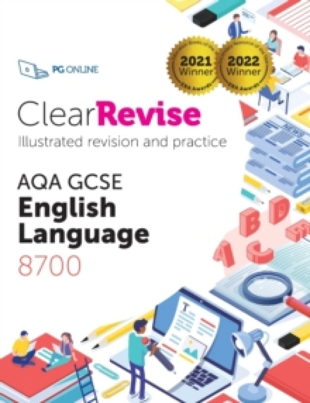 Image of PG Online ClearRevise AQA GCSE English Language 8700 Paperback Book Multi