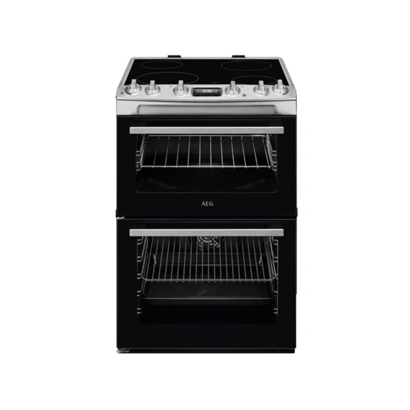 Image of AEG 5000 Series CCX6530ACM 60cm Double Oven Electric Cooker with Ceramic Hob Stainless Steel