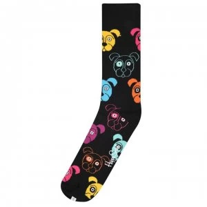Image of Happy Socks Dog Socks - Black 9001