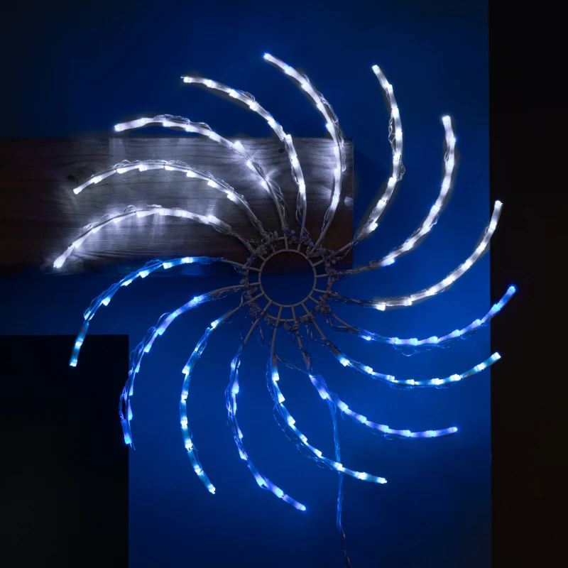 Image of 50cm Light up Christmas Spinner Decoration with 128 Blue and White LEDs